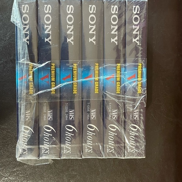 Sony premium VHS 6 hour blank tapes set of six new - Picture 12 of 13